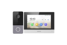 KIT videointerfon TCP/IP pentru 1 familie, monitor TFT LCD 7 inch - Hikvision DS-KIS603-P