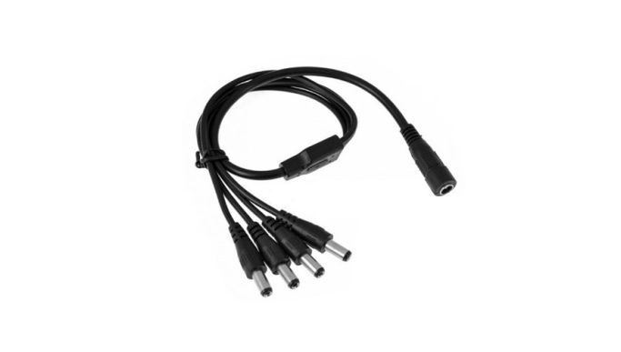 Conector de alimentare 12V, 1 intrare MAMĂ, 4 ieșiri TATĂ CA-M1T4