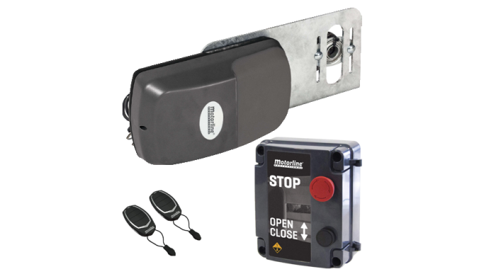 Kit automatizare ușă secțională max. 15mp, motor 24V DC - MOTORLINE KVM25